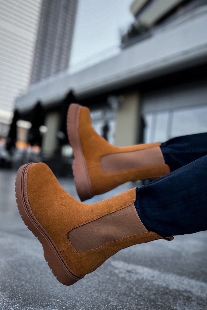 Mens Alaska Boots - Tan Suede - 223