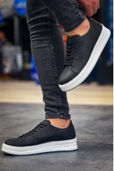 Mens Sneakers - Black -White - 2401