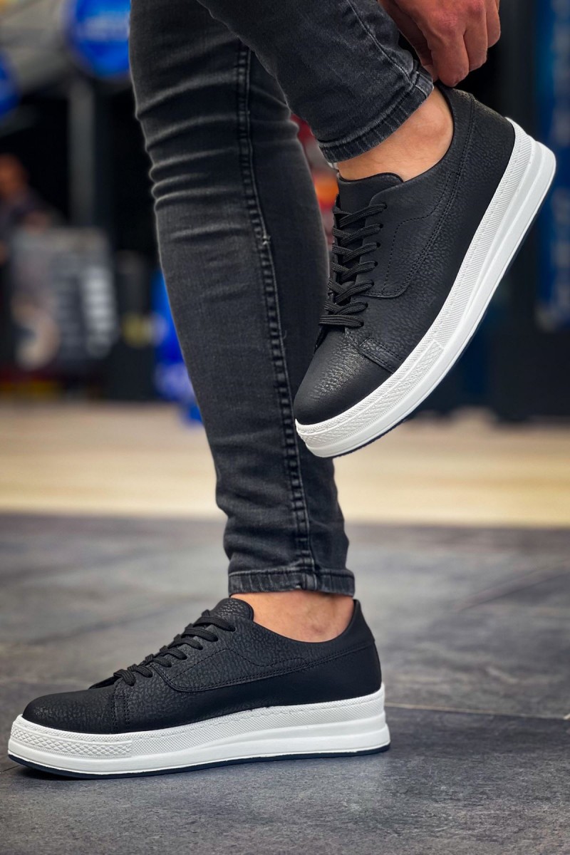 Mens Sneakers - Black -White - 2401
