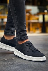 Mens Sneakers - Black -White - 2401