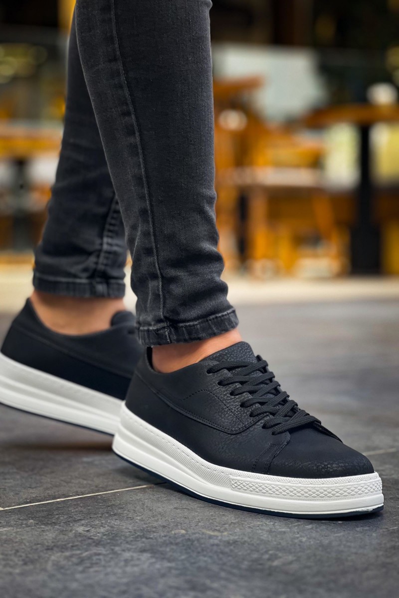 Mens Sneakers - Black -White - 2401