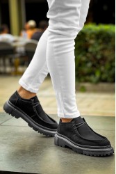 Mens Shoes - Black Suede - 2404
