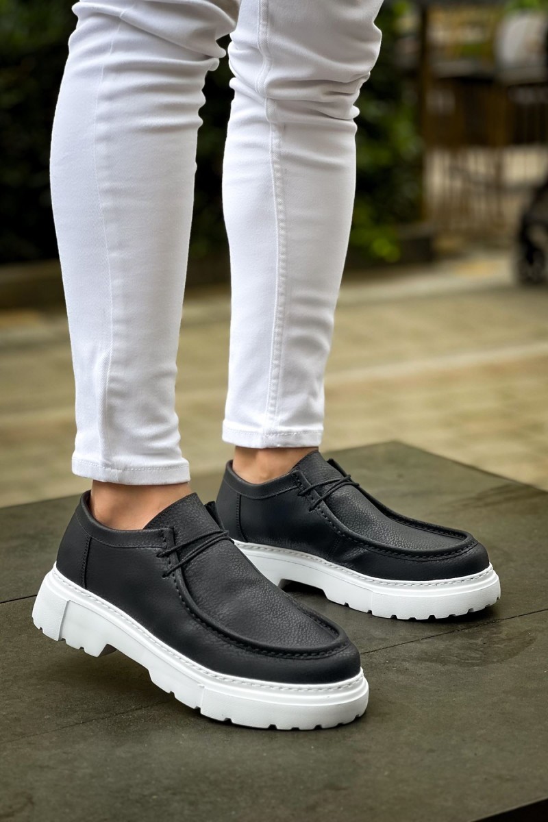 Mens Shoes - Black White - 2404