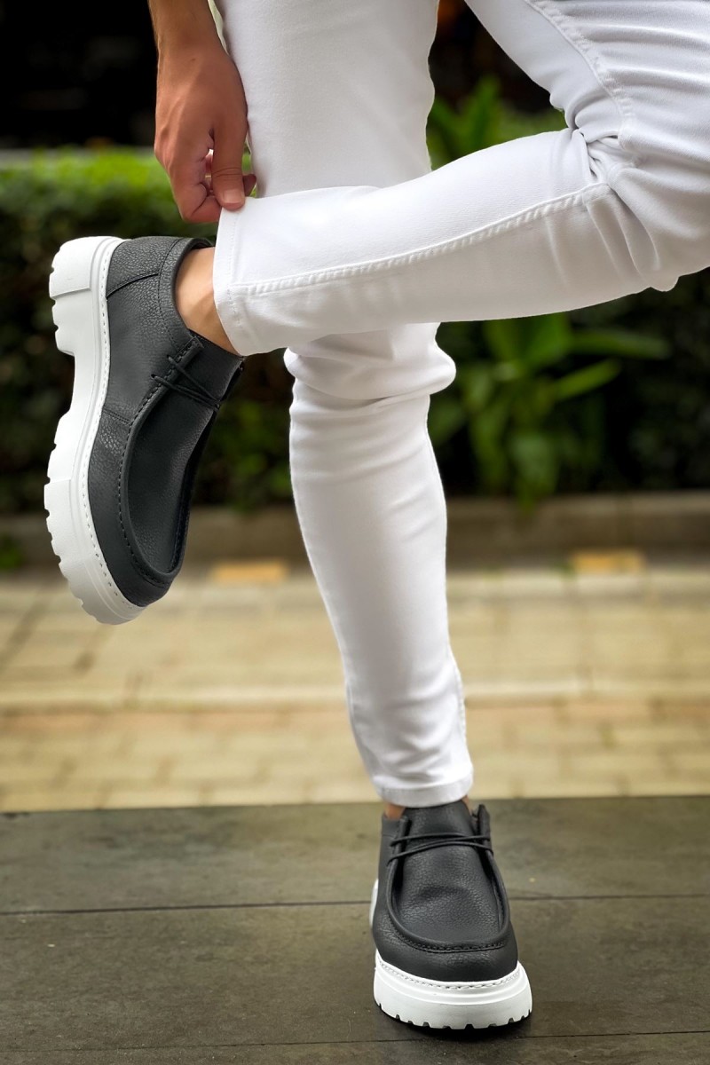 Mens Shoes - Black White - 2404