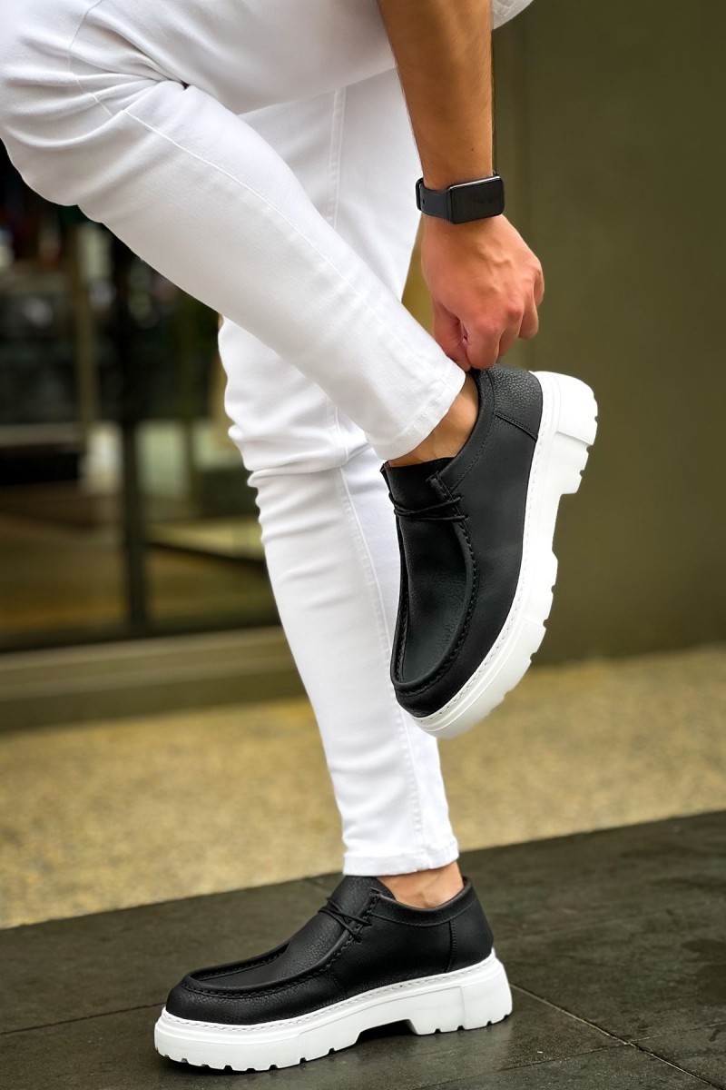 Mens Shoes - Black White - 2404