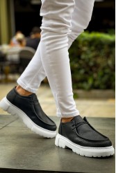 Mens Shoes - Black White - 2404