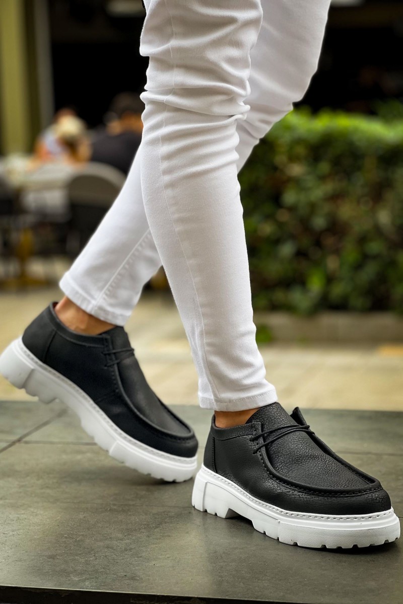 Mens Shoes - Black White - 2404
