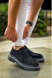Mens Shoes - Black Suede - 2404