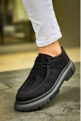 Mens Shoes - Black Suede - 2404