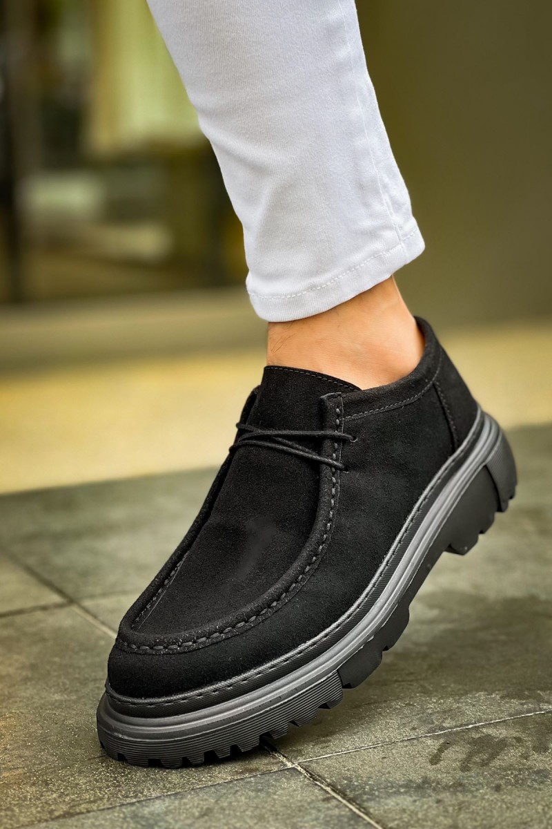 Mens Shoes - Black Suede - 2404