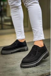 Mens Shoes - Black Suede - 2404