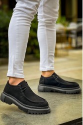 Mens Shoes - Black Suede - 2404