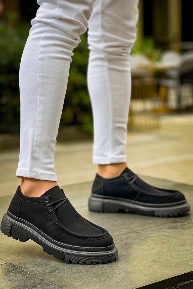 Mens Shoes - Black Suede - 2404