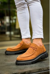 Mens Shoes - Tan Black Suede - 2404