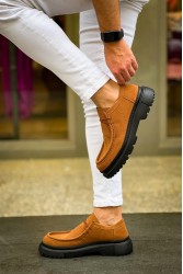 Mens Shoes - Tan Black Suede - 2404