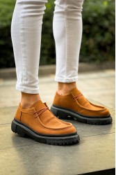 Mens Shoes - Tan Black Suede - 2404