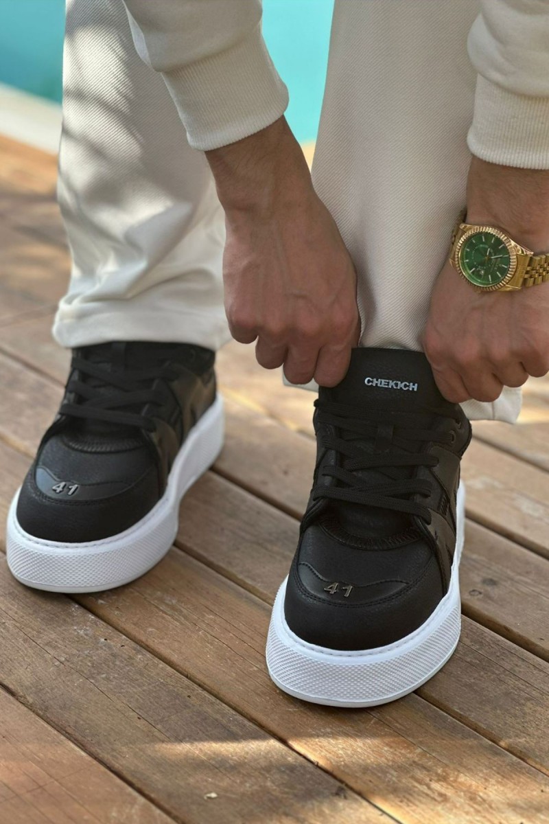 Mens Sneakers - Black White - 2407