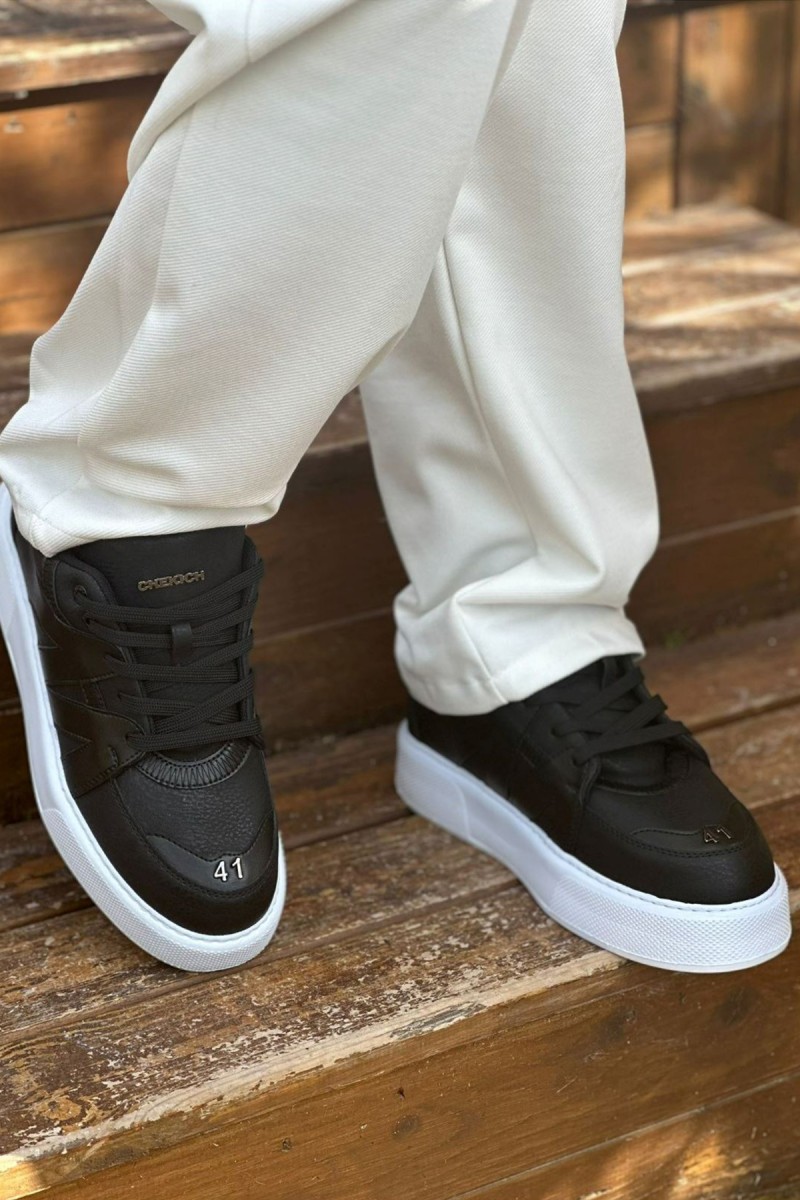 Mens Sneakers - Black White - 2407