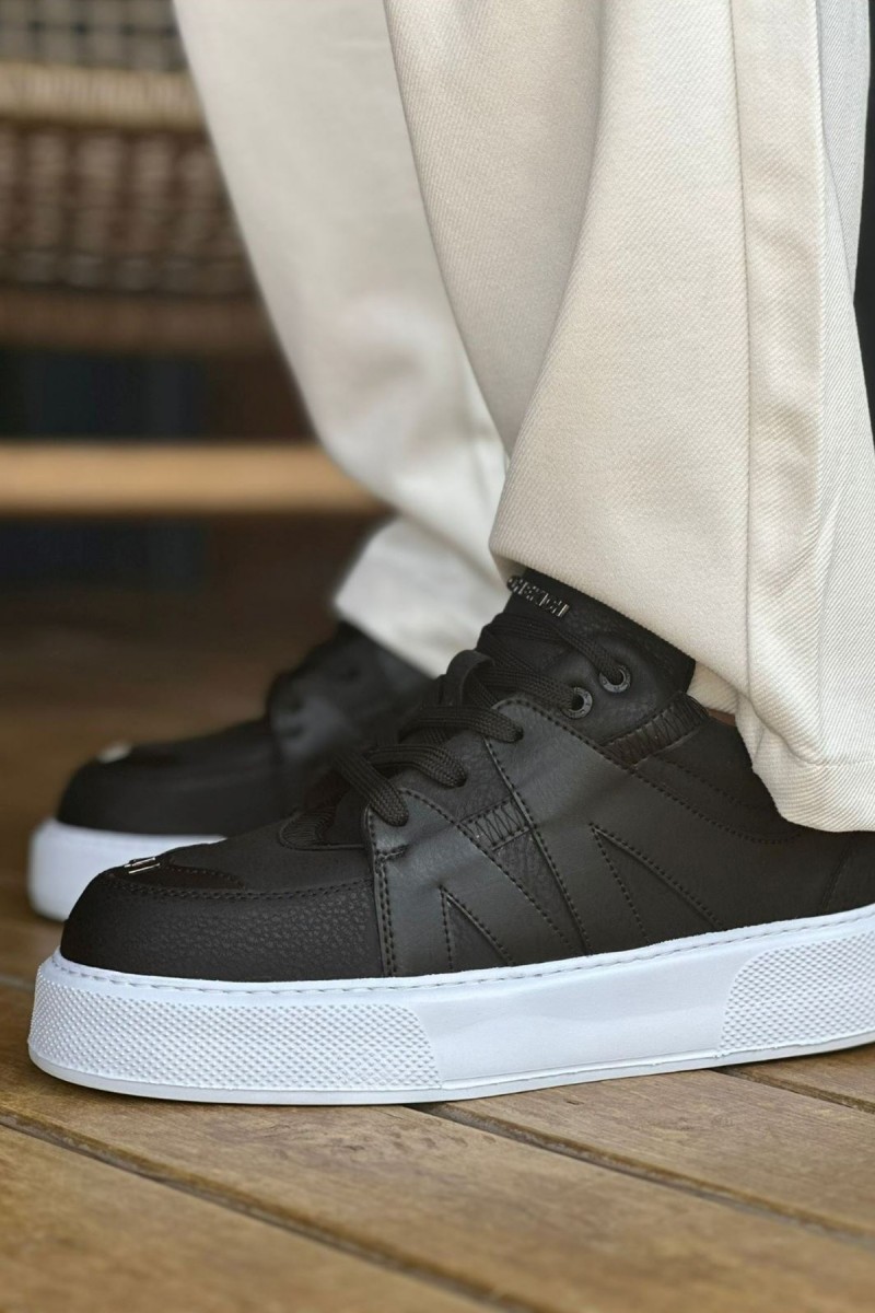 Mens Sneakers - Black White - 2407