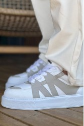 Mens Sneakers - White Gray - 2407