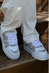 Mens Sneakers - White Gray - 2407