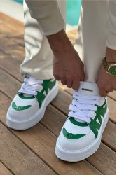 Mens Sneakers - White Green - 2407