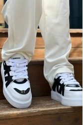 Mens Sneakers - White Black - 2407