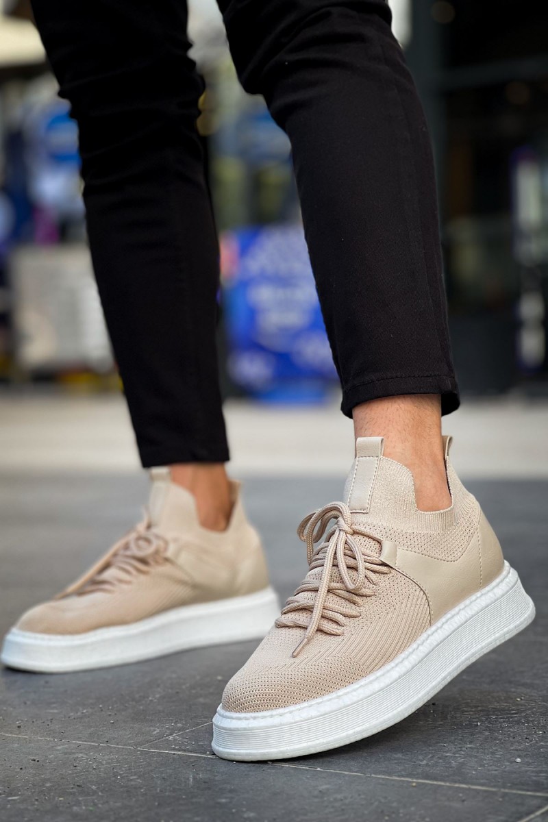 Mens Sneakers - Beige - 2408