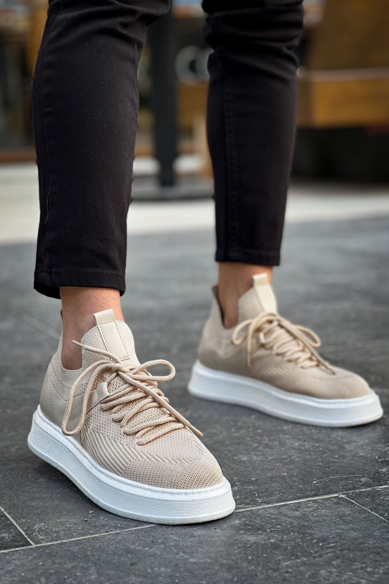 Mens Sneakers - Beige - 2408