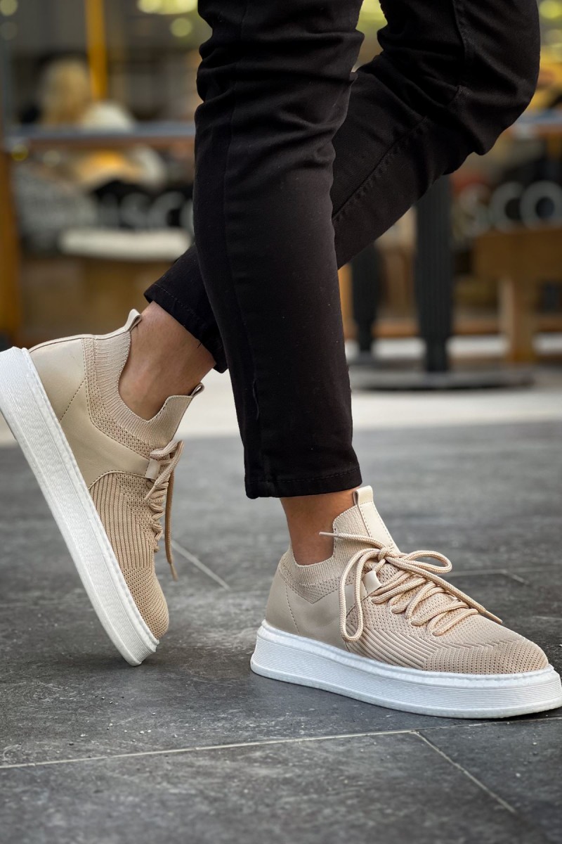Mens Sneakers - Beige - 2408