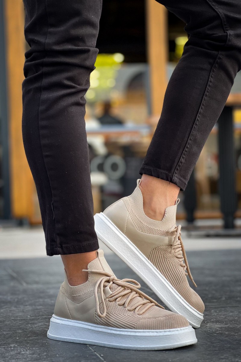 Mens Sneakers - Beige - 2408