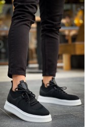 Mens Sneakers - Black White - 2408