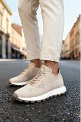 Mens Sneakers - Beige - 2409