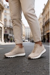 Mens Sneakers - Beige - 2409