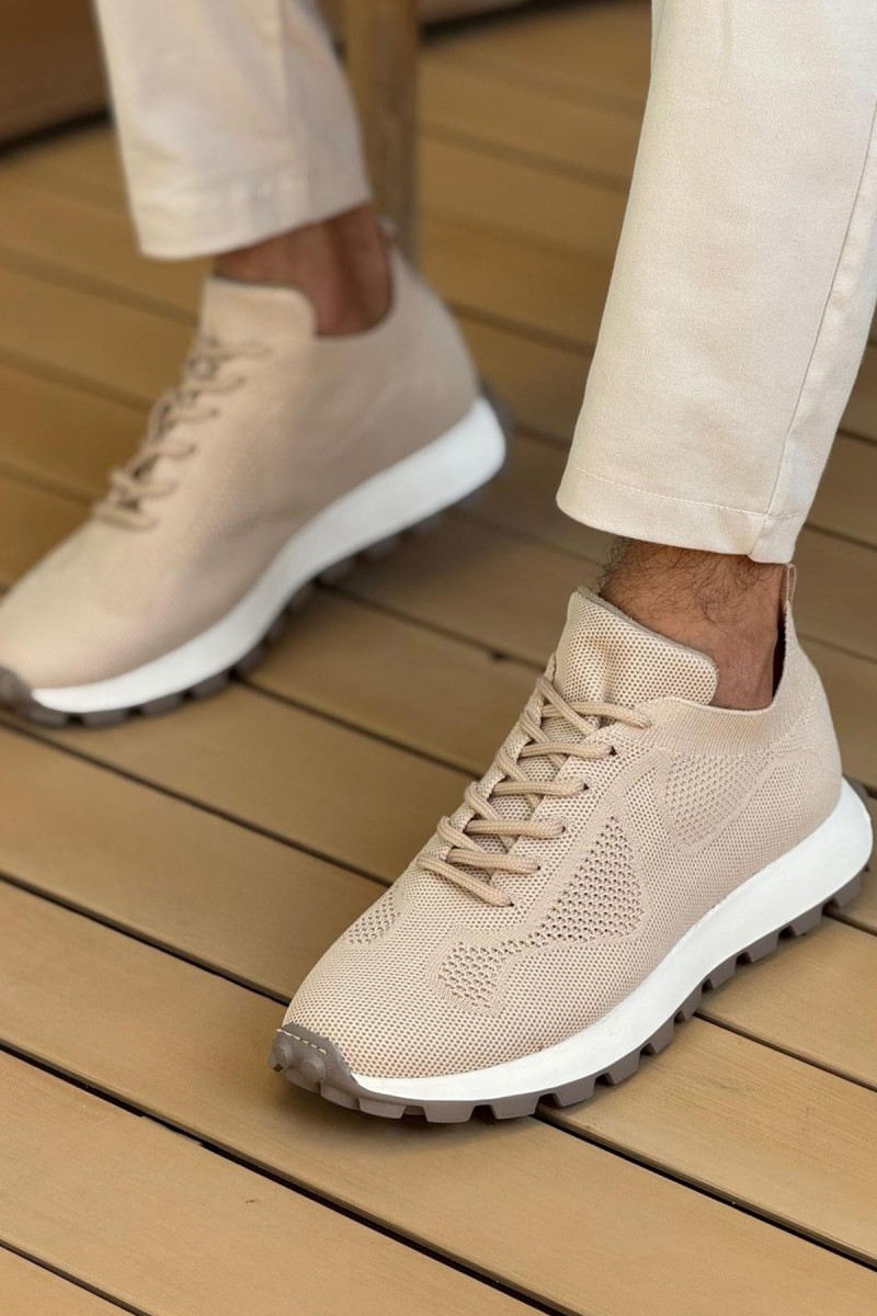 Mens Sneakers - Beige - 2409