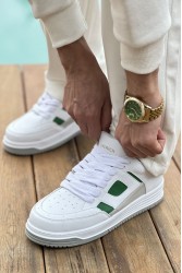 Mens Sneakers - White Green - 2410
