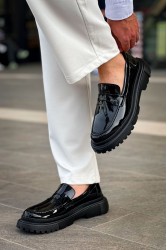 Mens Loafer - Black Patent Leather - 2417