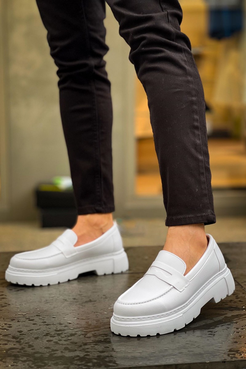 Mens Loafer - White - 2417