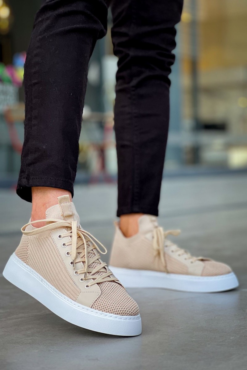 Mens Sneakers - Beige - 2423