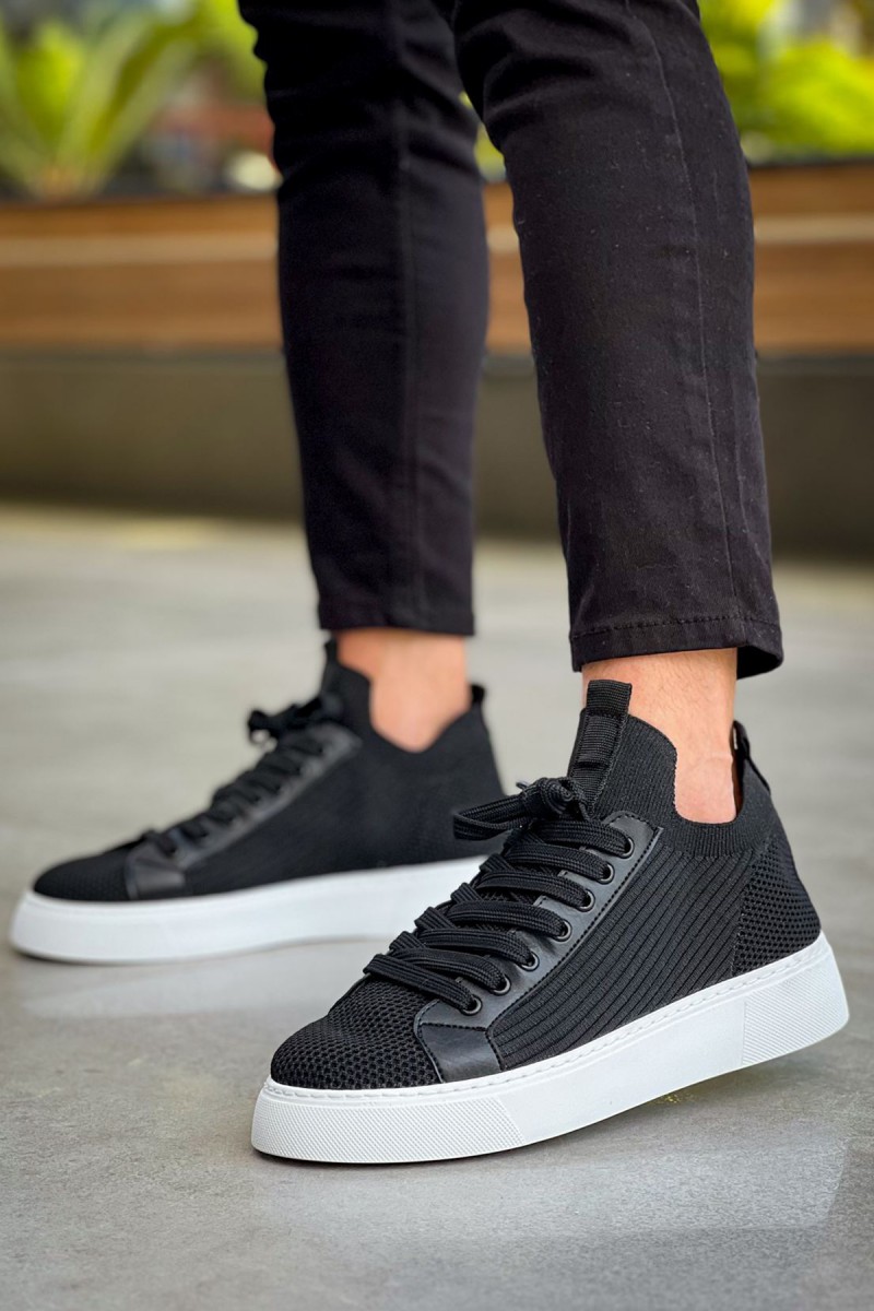 Mens Sneakers - Black White - 2423