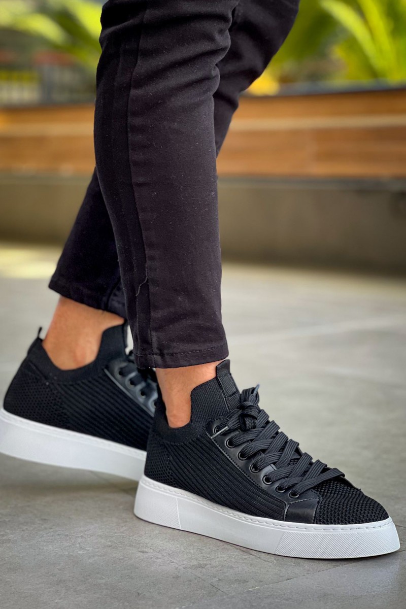 Mens Sneakers - Black White - 2423