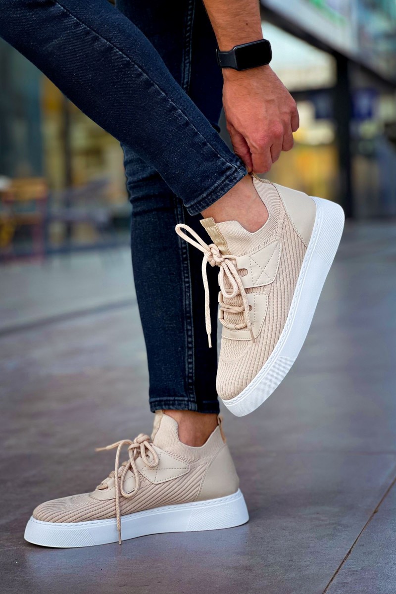 Mens Sneakers - Beige - 2425
