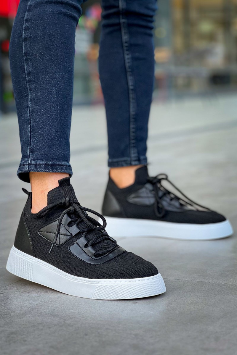 Mens Sneakers - Black White - 2425