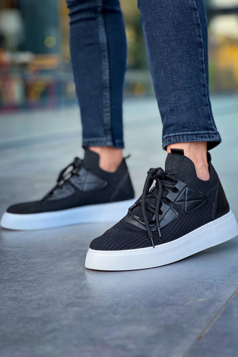Mens Sneakers - Black White - 2425