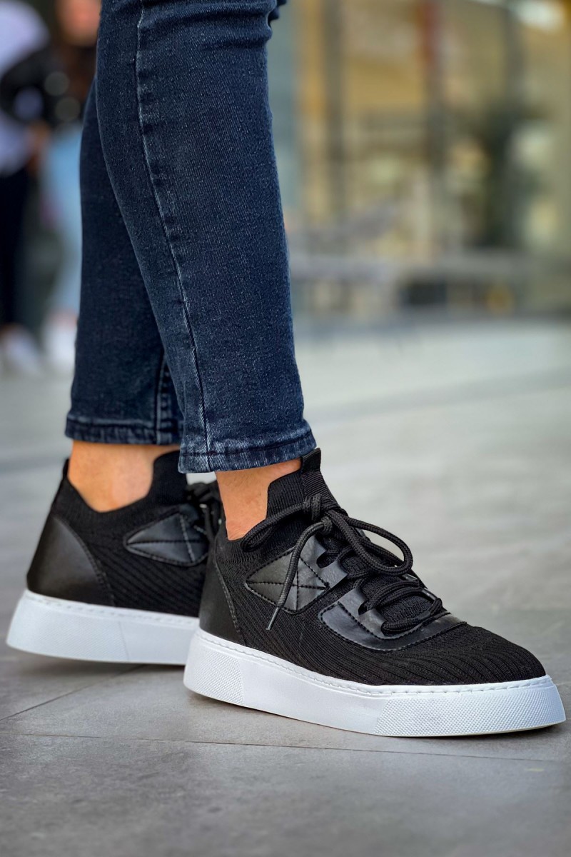 Mens Sneakers - Black White - 2425