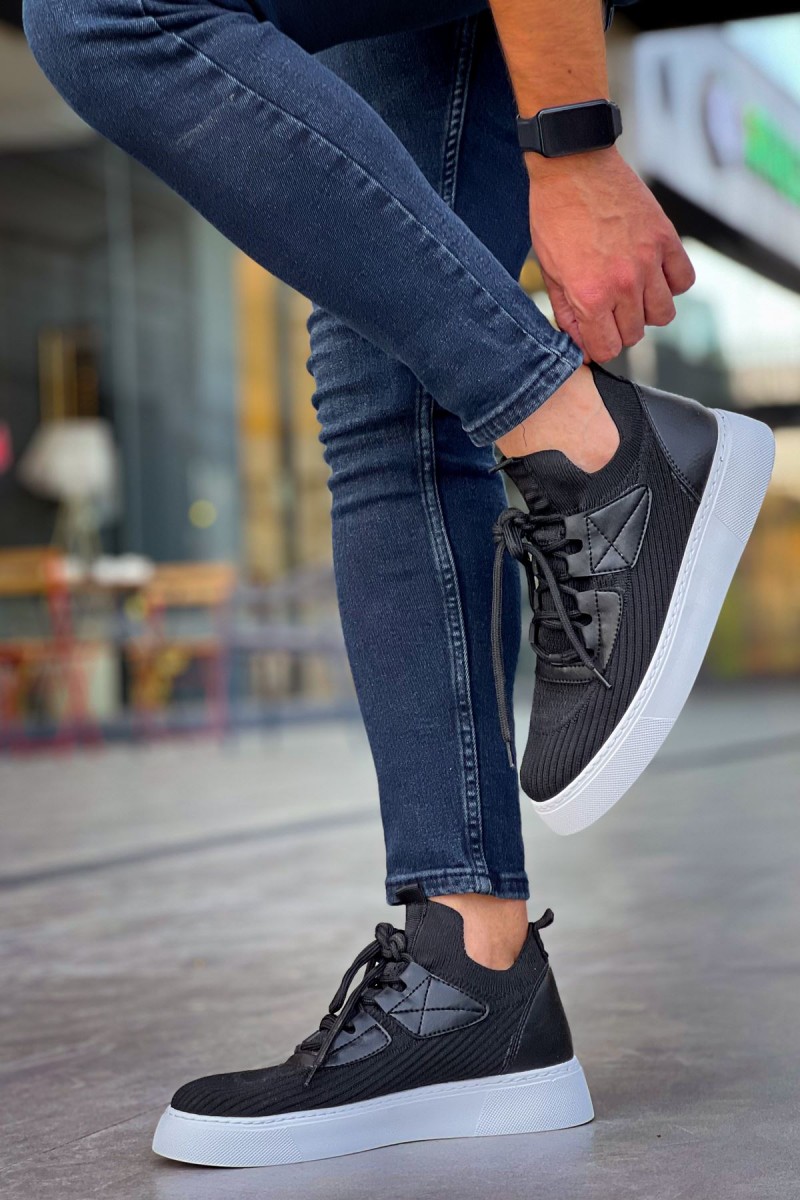 Mens Sneakers - Black White - 2425