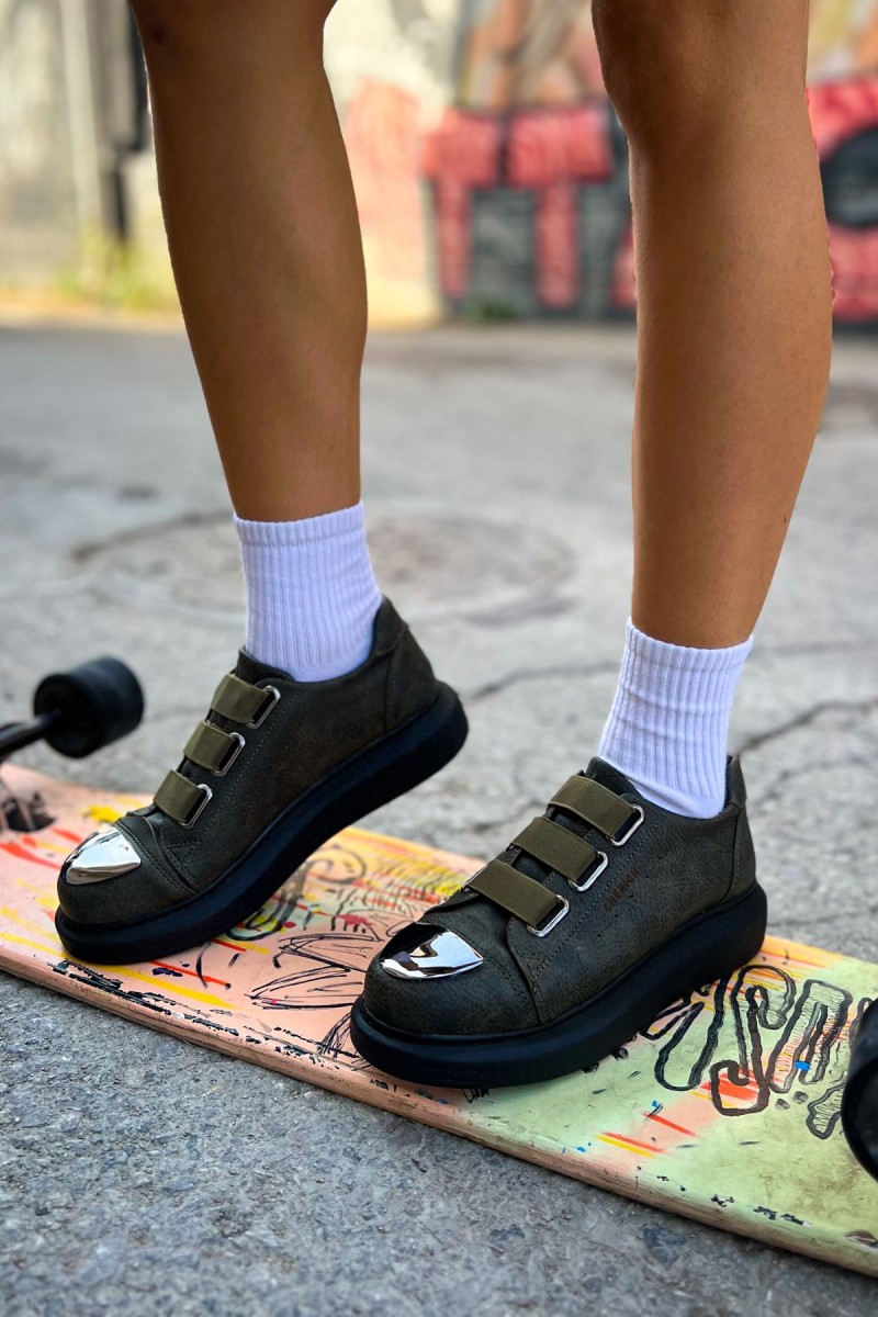 Mens Sneakers - Black Khaki - 251