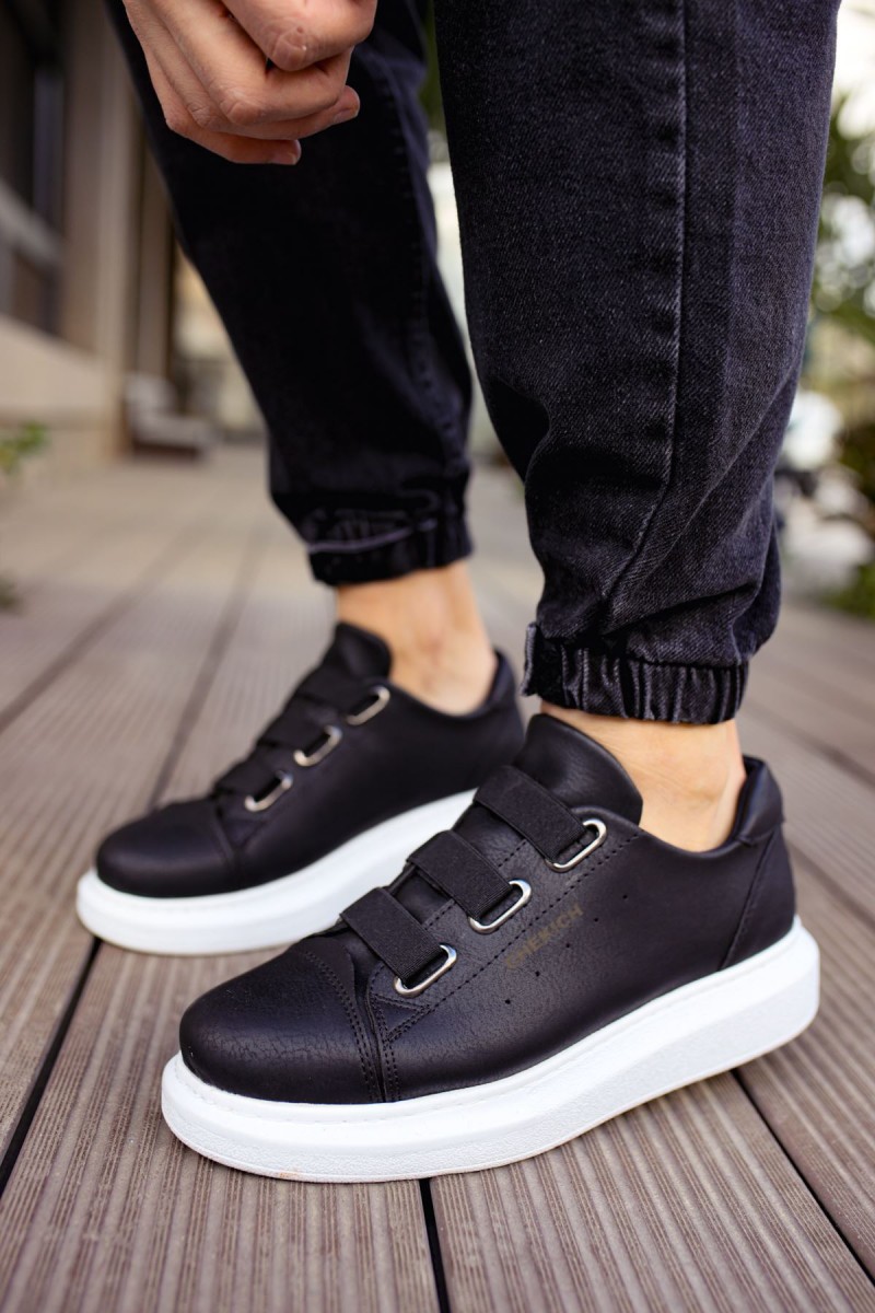 Mens Sneakers - Black White - 253