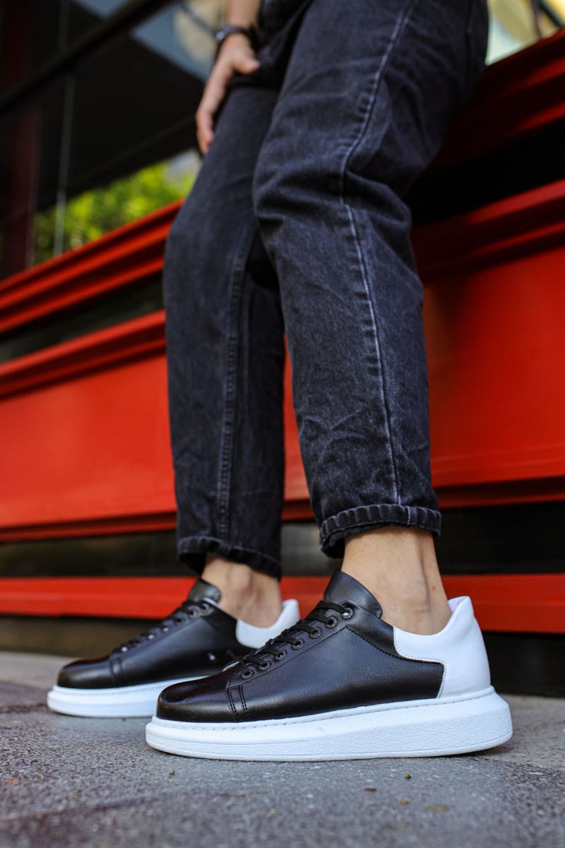 Mens Sneakers - Black White 2 - Apollo