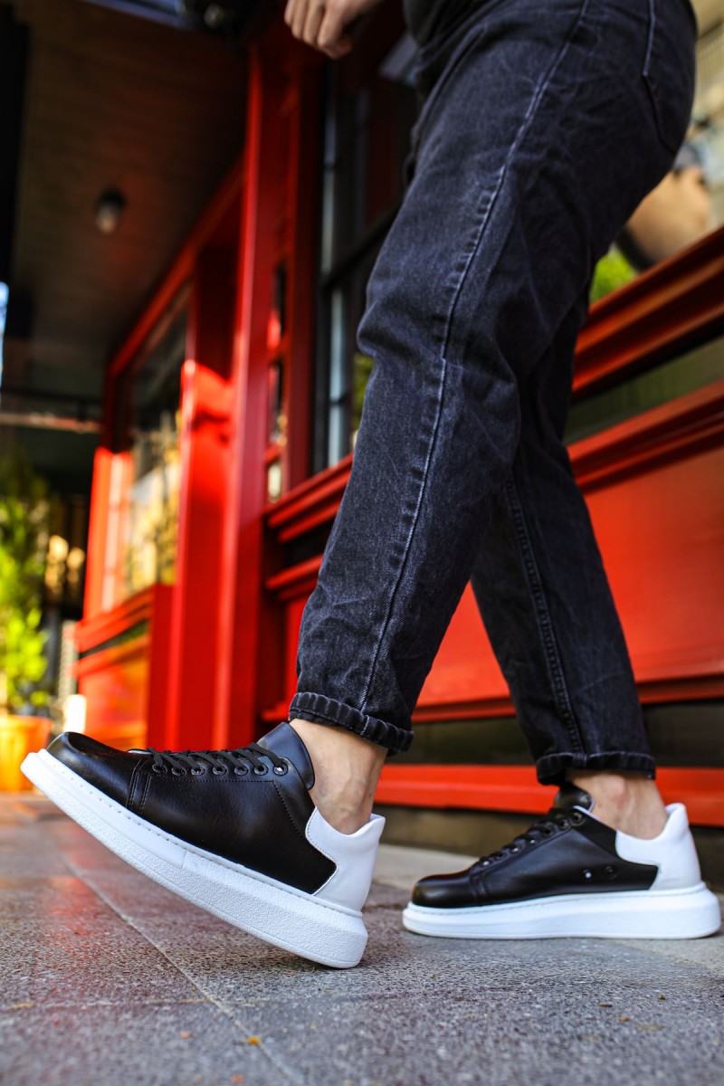 Mens Sneakers - Black White 2 - Apollo